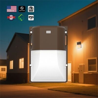 USA Stock Mini LED Wall Pack Light 18W 25W 30W ETL DLC Ánh sáng an ninh ngoài trời